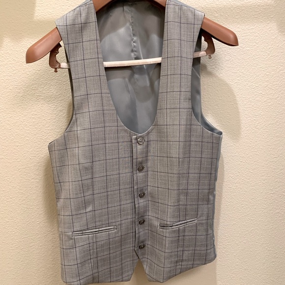 NWOT ROSSI MAN GRAY PLAID SIZE 34S - Picture 2 of 10